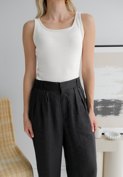 Miann & Co Women - Maeve Racerbank Jersey Rib Tank - Shell