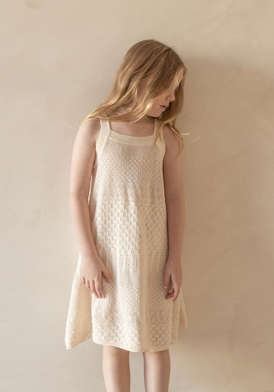 Miann &amp; Co Kids - Knit Strap Dress - Tofu Crochet