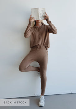 Miann & Co Womens - Chloe Knit Pant - Café Au Lait