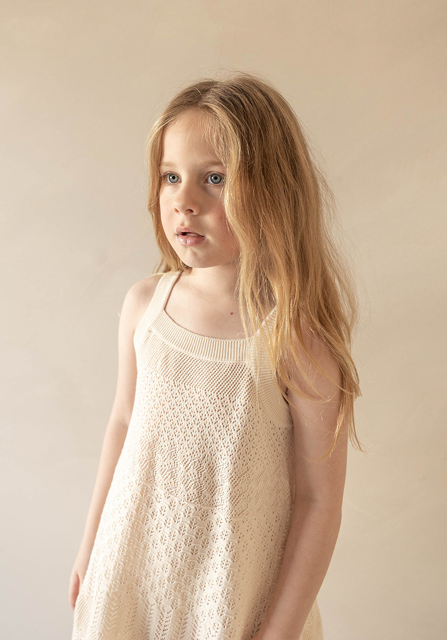 Miann &amp; Co Kids - Knit Strap Dress - Tofu Crochet