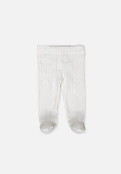 Miann & Co Baby - Footed Leggings - Frost Pointelle