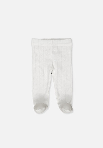 Miann & Co Baby - Footed Leggings - Frost Pointelle