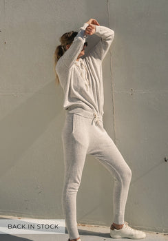 Miann & Co Womens - Rory Knitted Hoodie - Fog