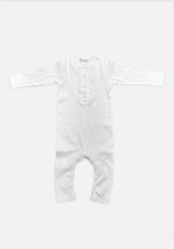 Miann & Co Baby - Jersey Rib Long Sleeve Jumpsuit - Shell