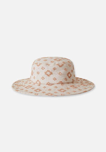 Miann & Co Womens - Reef Terry Towelling Sun Hat - Terracotta Geo