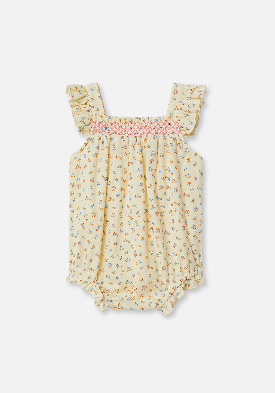 Miann &amp; Co Baby - Shirred Bodysuit - Springtime Floral