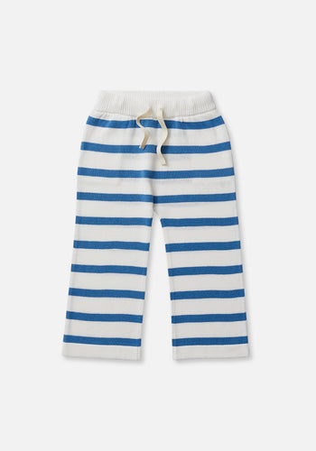 Miann & Co Kids - Wide Leg Knit Pants - Moon Blue Stripe