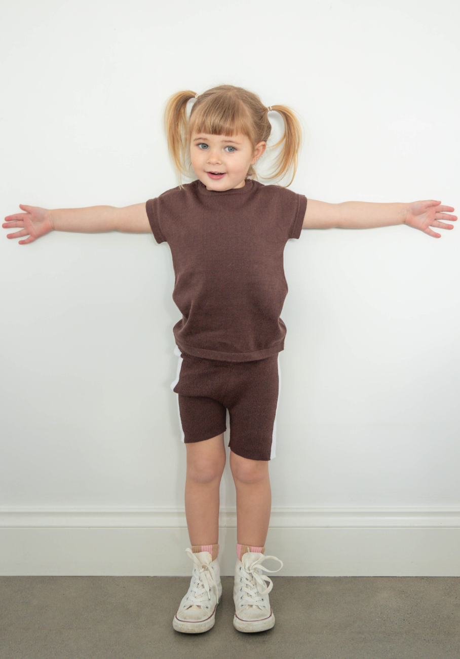 Miann &amp; Co Kids - Knit Bike Shorts - Espresso