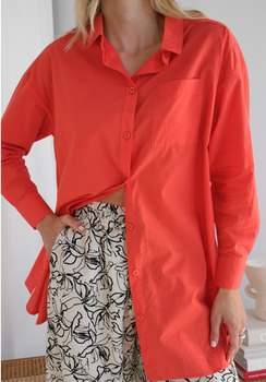 Miann & Co Womens - Bowie Long Sleeve Shirt - Tomato