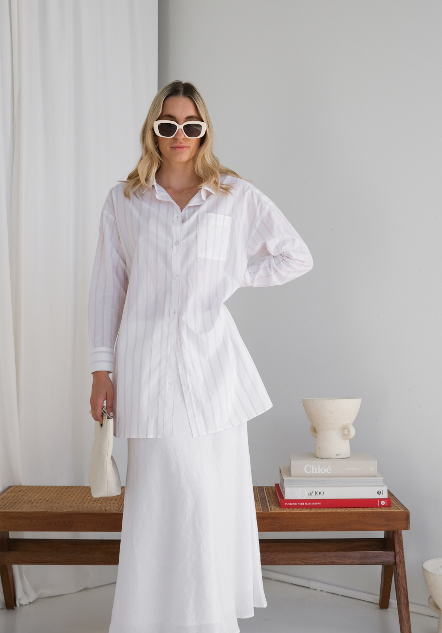 Miann & Co Womens - Bowie Long Sleeve Shirt - Candy Stripe