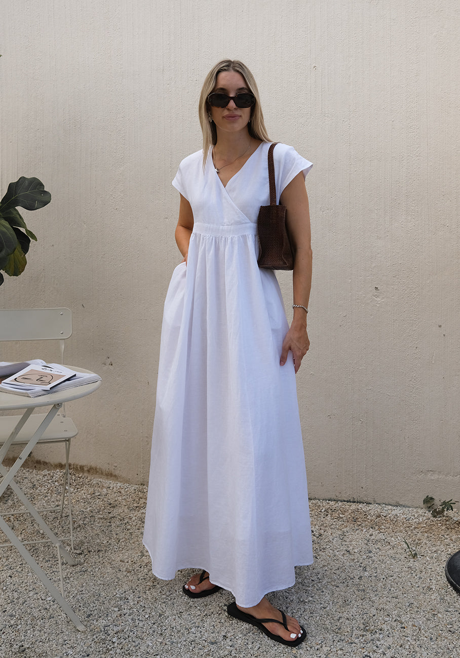 Miann &amp; Co Womens - Jolie Cross Over Maxi Dress - Shell