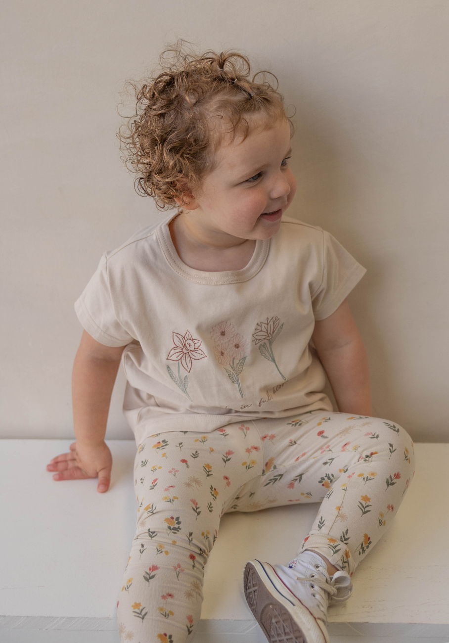 Miann &amp; Co Kids - Embroidered Boxy T-Shirt - Life in Full Bloom