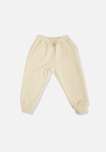 Miann & Co Kids - Fleece Cuffed Track Pants - Bone