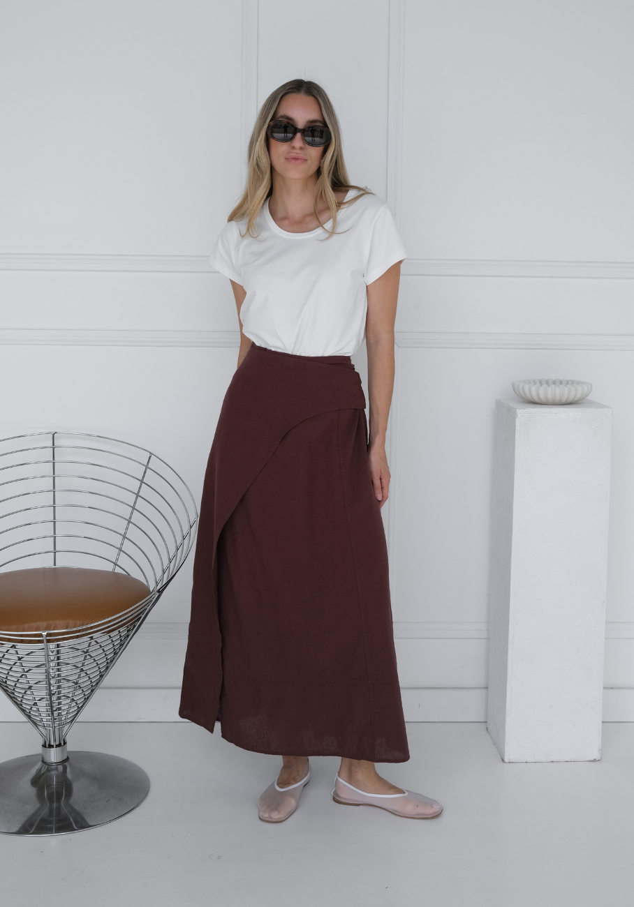 Miann &amp; Co Women - Taylor Maxi Wrap Skirt - Coco