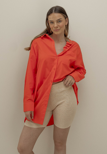 Miann & Co Womens - Bowie Long Sleeve Shirt - Tomato