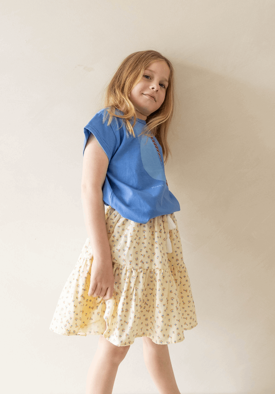 Miann Co Kids Woven Frill Skirt Springtime Floral MIANN CO