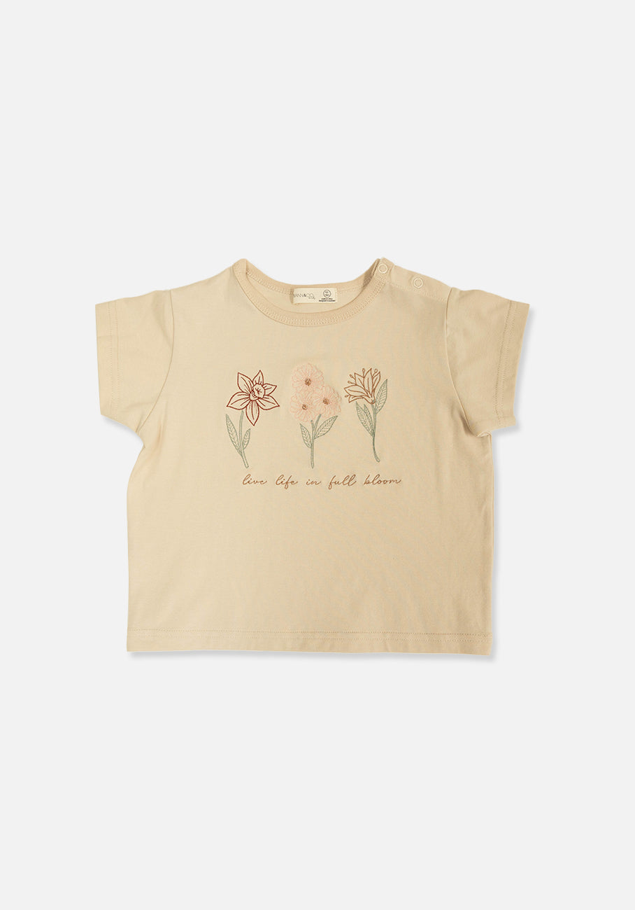 Miann &amp; Co Kids - Embroidered Boxy T-Shirt - Life in Full Bloom