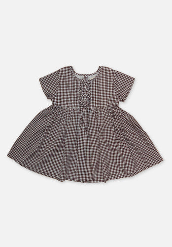 Miann & Co Baby - Tie Front Dress - Coco Gingham