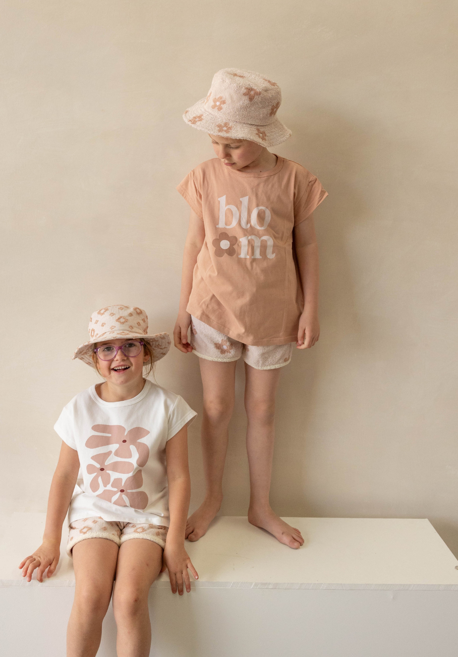 Miann &amp; Co Kids - Terry Towelling Shorts - Terracotta Geo