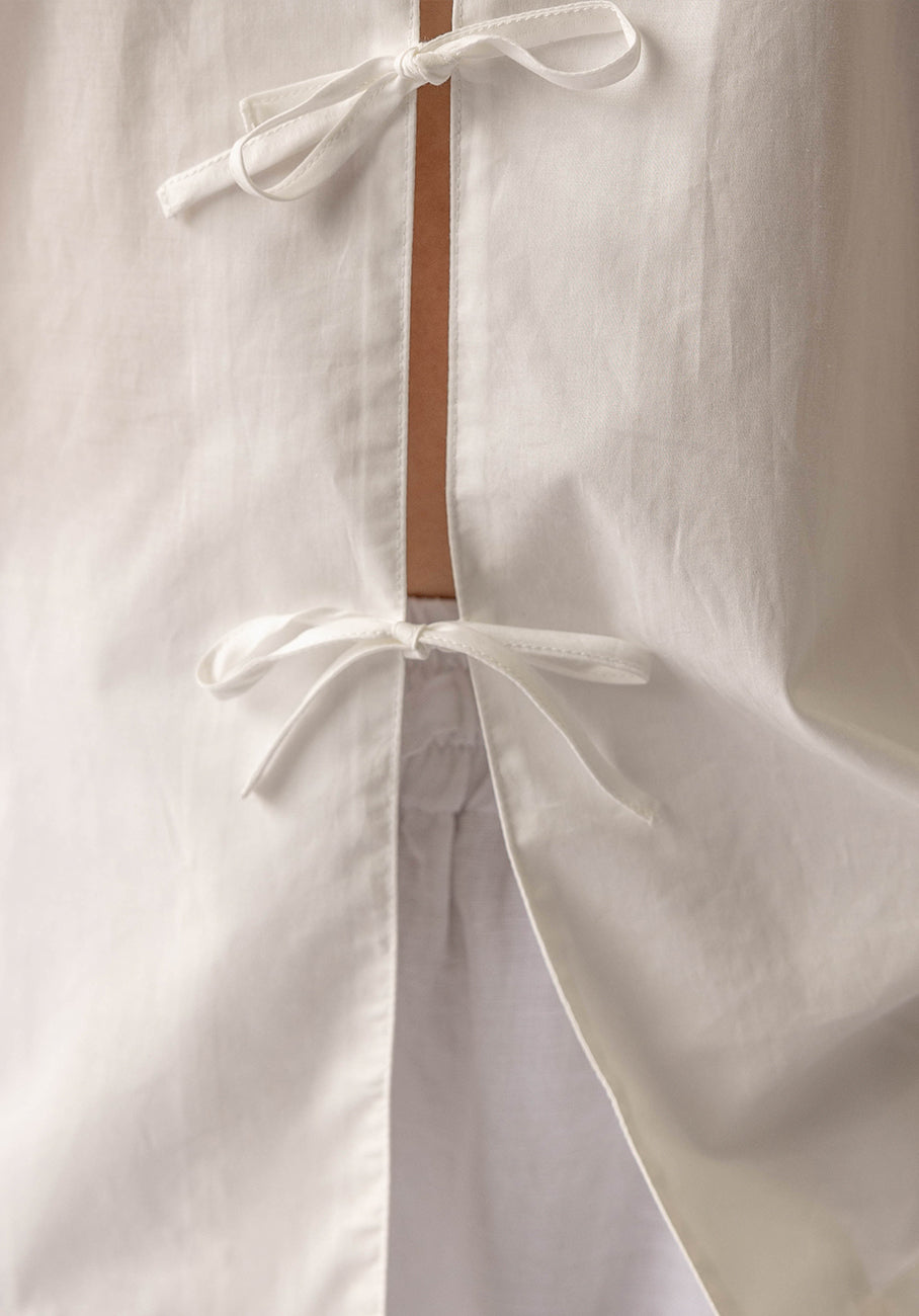 Miann &amp; Co Womens - Zola Short Sleeve Tie Shirt - Shell