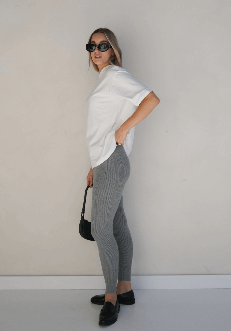 Miann &amp; Co Womens - Celeste Knit Legging - Charcoal