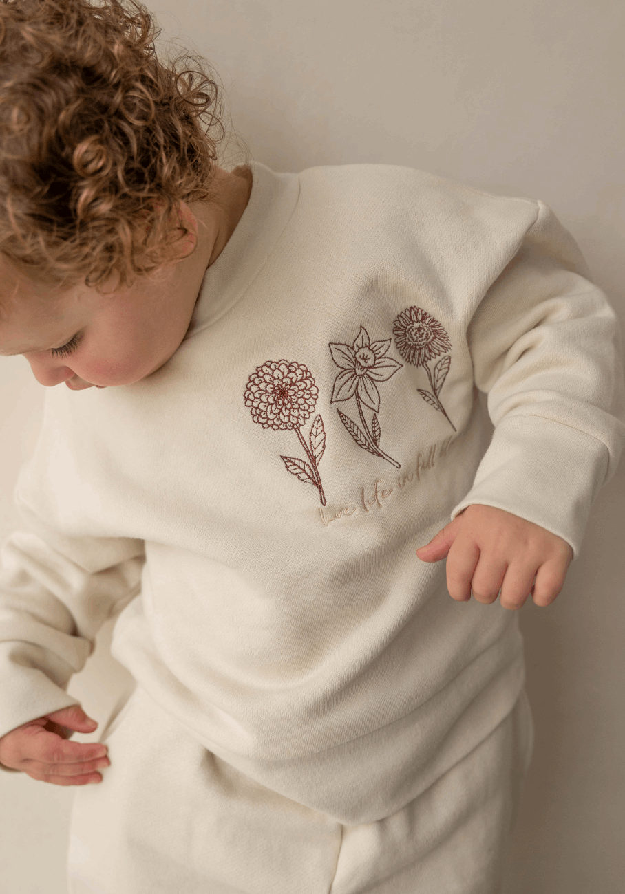 Miann &amp; Co Kids - Long Sleeve Fleece Jumper - Full Bloom