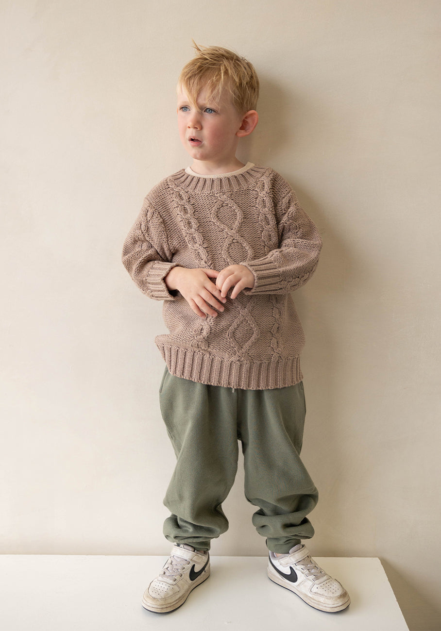 Miann &amp; Co Kids - Fleece Cuffed Track Pants - Sage