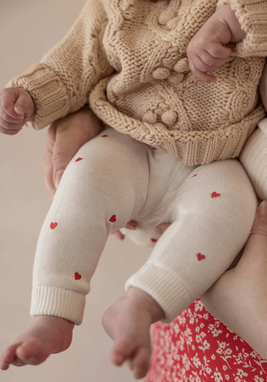 Miann &amp; Co Baby - Knitted Legging - Love Heart