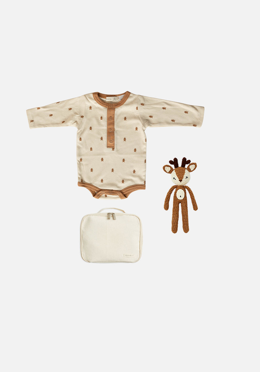 Christmas Pyjama Baby Gift Pack - Gingerbread