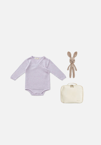 Gift Pack - Knit Wrap Bodysuit - Lavender