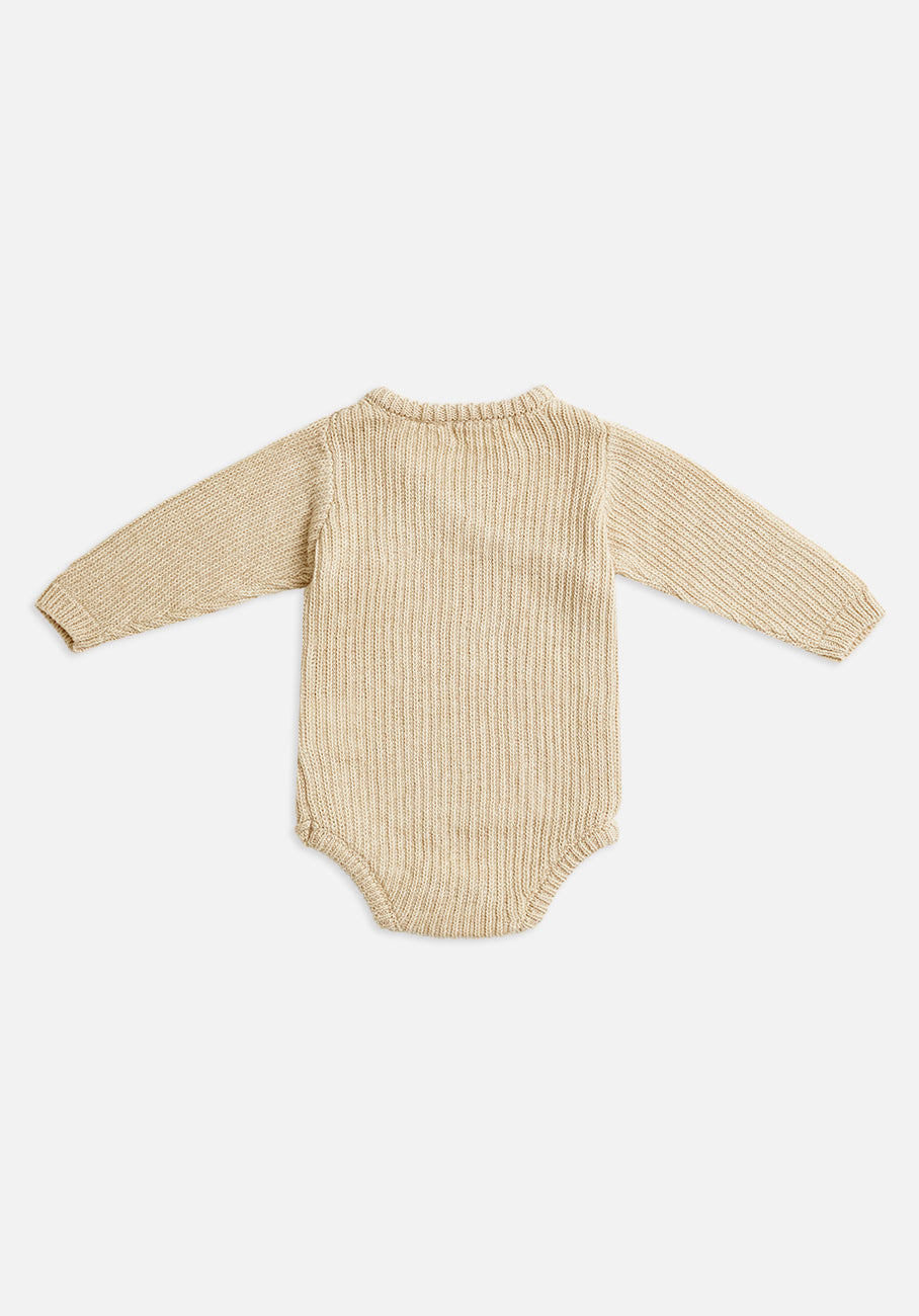 Miann & Co Baby - Knit Wrap Bodysuit - Truffle | MIANN & CO