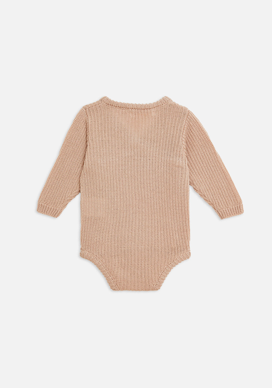 Miann & Co Baby - Knit Wrap Bodysuit - Pink Tint | MIANN & CO